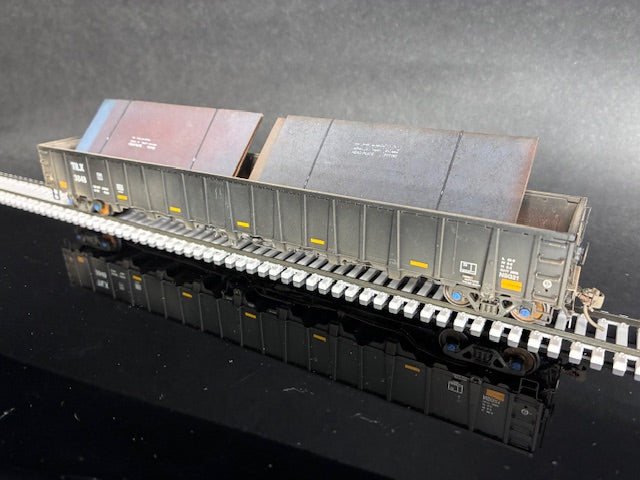 Aurora HO Scale Gondola with New Steel Plates