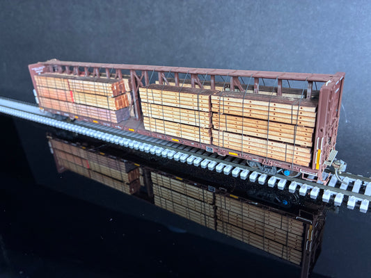 Atlas HO Scale Centerbeam with Crane Mats