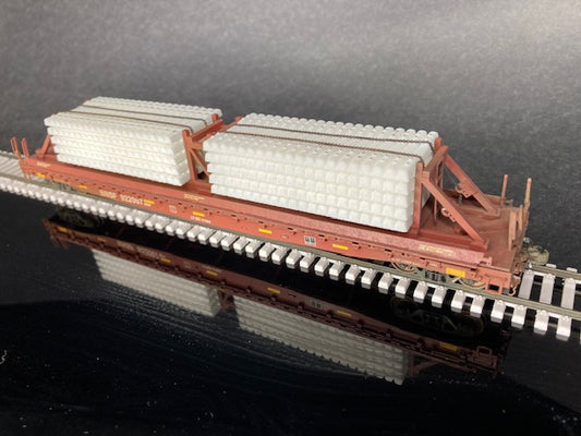 Tangent HO Scale Flatcar with Concrete Ties