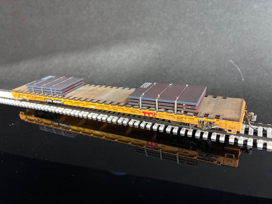 Atlas HO Scale 68’ Flatcar with Slab Steel