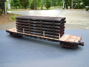 O Scale Raw Steel Pipe Load 288